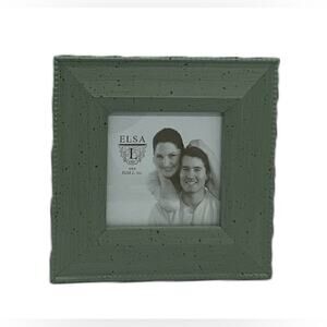 Forest green woodtable top frame with a beaded edge & tapered up molding.